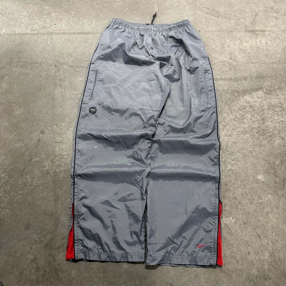 Y2K Nike Track Pants XL Tearaway Zip Leg Mesh Windbreaker Baggy